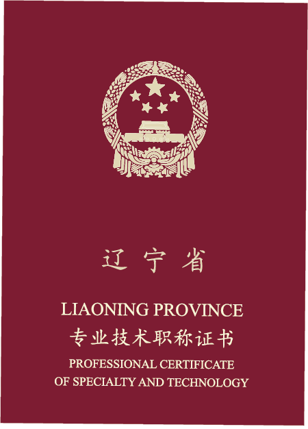 辽宁省专业技术职称证书